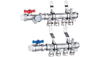 HB132-连体式双球阀分集水器（电镀）